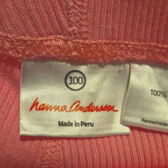 Hanna Andersson girls size 100 or 4 pink ribbed cropped pull on pants, VGUC - Picture 4 of 5